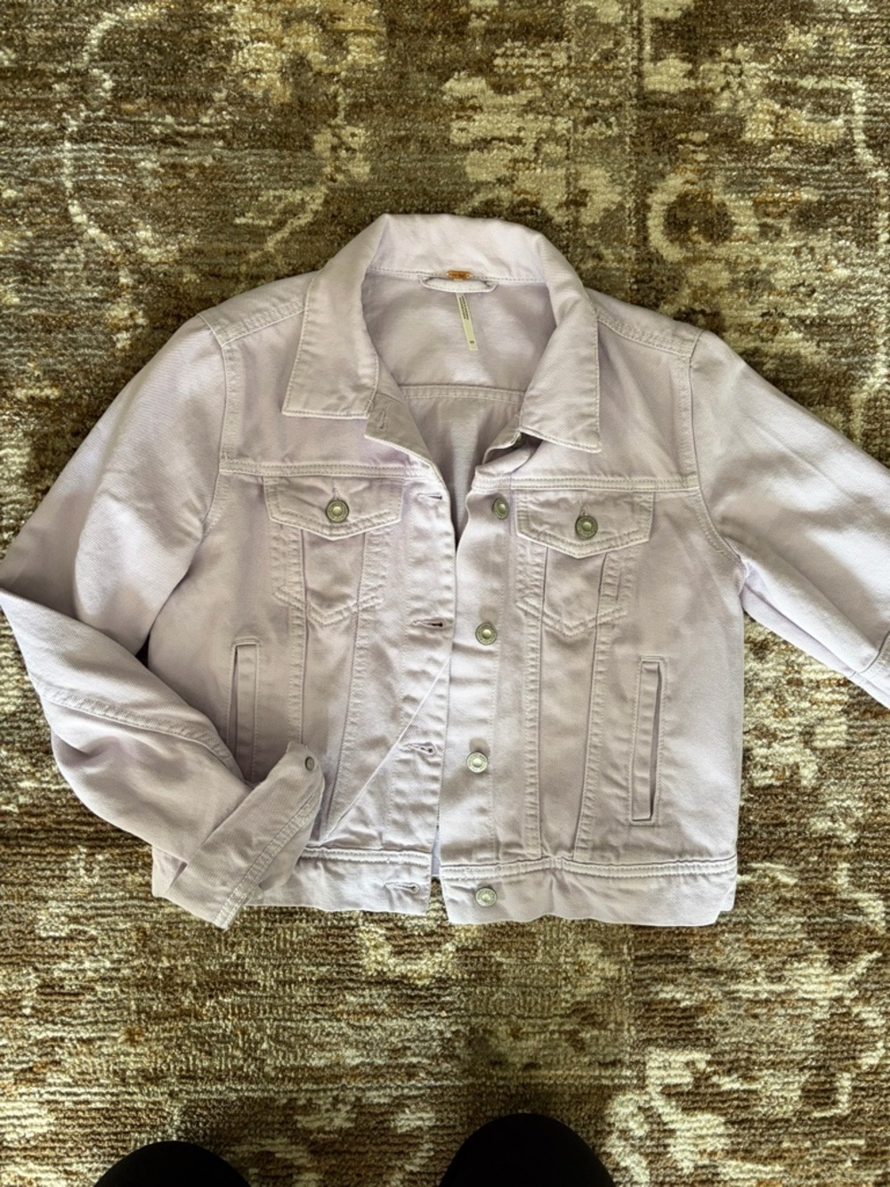 We the Free Rumors Denim Jacket Free People Lilac Size XS - Picture 4 of 8
